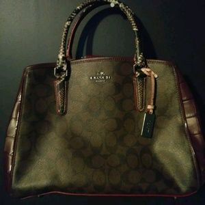 Coach exotic small margrot carry all